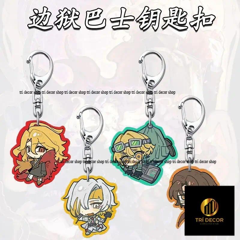 Yisang Anime Keychain Women Faust Acrylic Key Chain Man Limbus Company Key Ring Pendant Ornament Acc