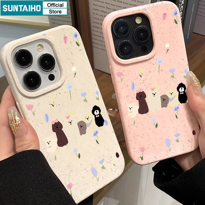 Suntaiho Ốp Lưng iPhone Dễ Thương Hài Hước Thú Cưng Họa Tiết Mềm Cao Cấp Chống Sốc Cho iPhone 11 12 13 14 15 16 Pro max IP 7 8 Plus Iphon X Xs XR Xs max