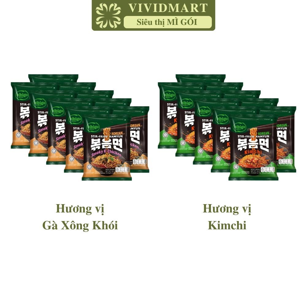 [SET10GÓI]-CJFOODS- Mì xào Bibigo 2 vị: Kim chi nguyên bản, Gà-K xông khói, Mì Bibigo Hàn Quốc, Mì B