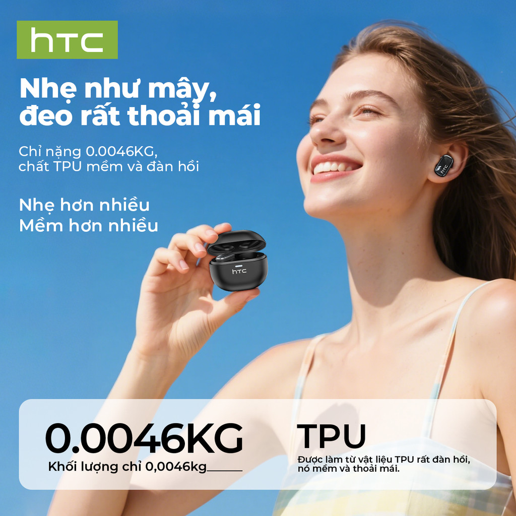 HTC NE16 AI V6.0 Tai Nghe Bluetooth HIFI Gọi Nhạc Khử Tiếng Ồn Không Dây Chống Rơi Thể Thao | BigBuy360 - bigbuy360.vn