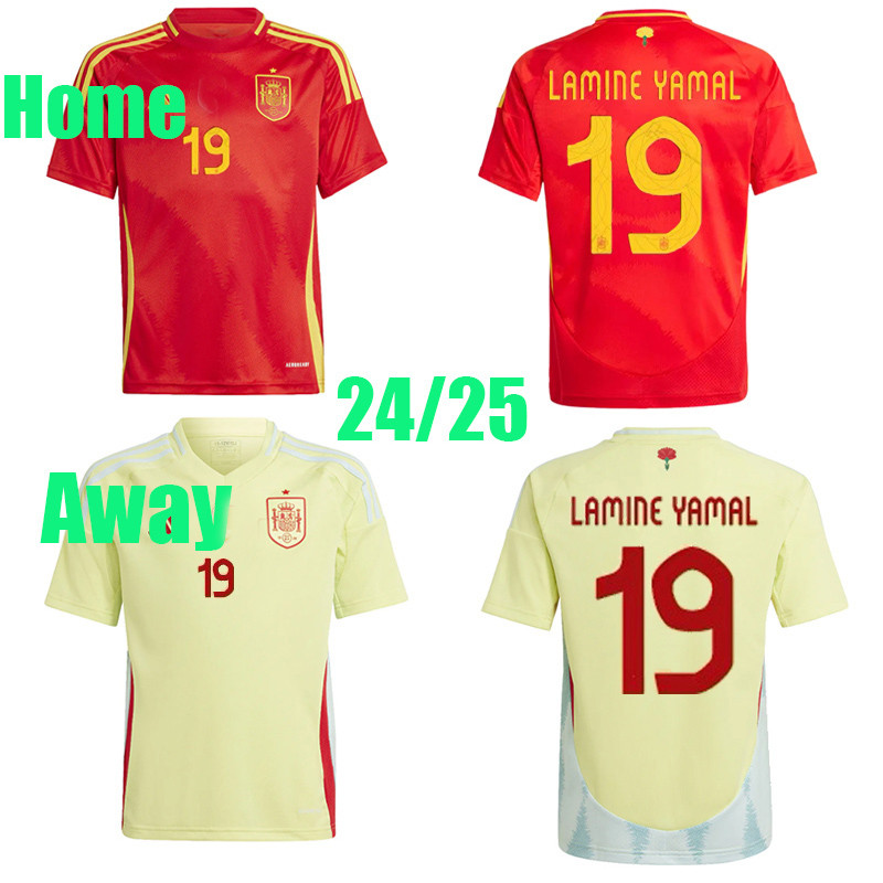24/25 Lamine Yamal vải bóng đá 2025 áo Spain Gavi Pedri Morata Rodri Williams Olmo Cubarsi Carva Jal