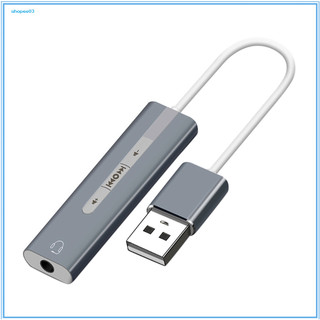 [Ky] Card âm thanh ngoài 2 trong 1 USB sang 35mm 71 Bộ chuyển đổi micrô tai nghe âm thanh
