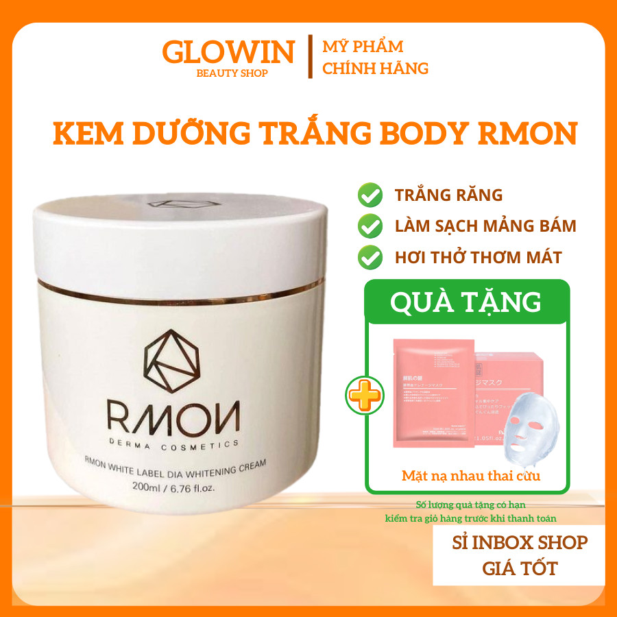Kem Body RMON Kem Ủ Trắng Da RMON Makeup Body Nâng Tone White Tone Up Body Cream SPF30 PA+++ 200ml  