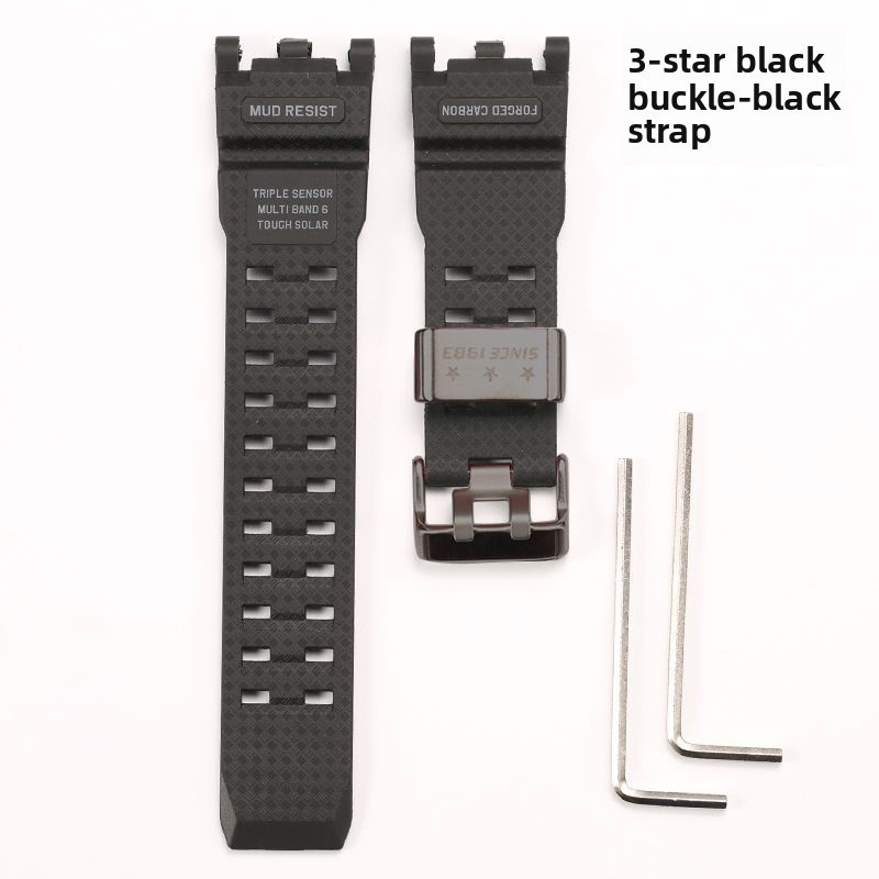 Dây đeo đồng hồ cao su quân sự 26mm cho GWG2000 / GWG2040 - Chống gió, Khóa tháo nhanh, Dây chống số