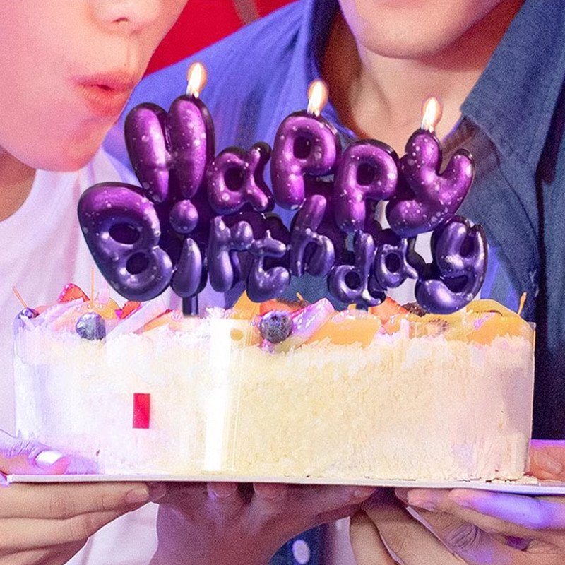 Birthday Cake Candles Colorful English Letter Candles Cake Decoration