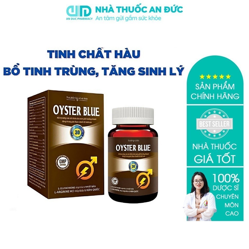 Bổ Tinh Trùng, Bổ Thận Tráng Dương, Tăng Khả Năng Sinh Lý Nam Tinh Chất Hàu Oyster Blue - Nhà thuốc An Đức