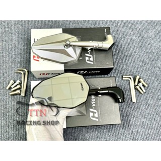 Kính H2c V2 Nhôm CNC siêu xịn gắn xe máy (tặng kèm ốc và phụ kiện)