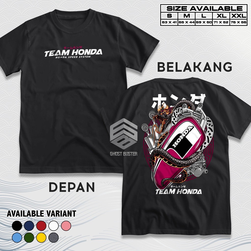Áo thun Honda Speed System Team - Herex Honda Gank Distro, Phù hợp người yêu xe máy và ô tô