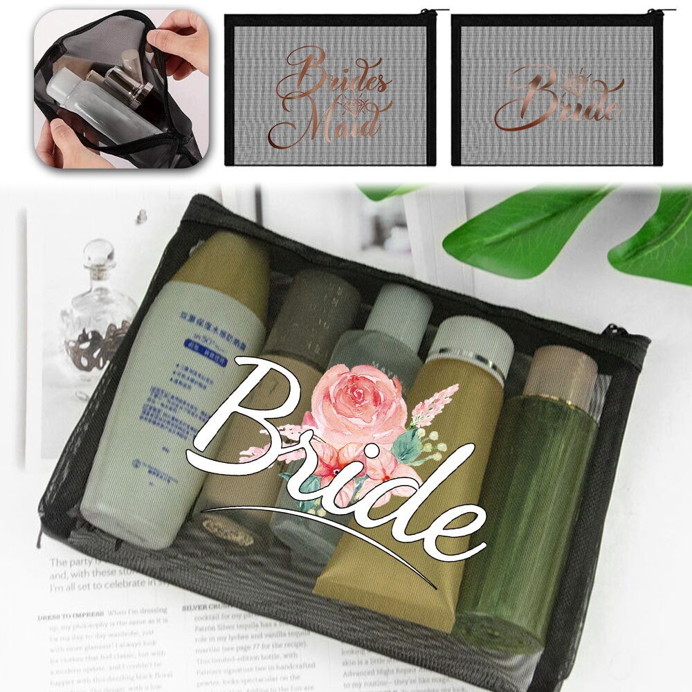 Square Mesh cosmetic bag material Mesh cosmetic storage bag Portable mesh cosmetic bag Spot goods Br