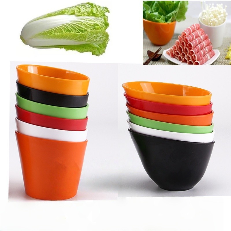 Melamine xiên Xô rau củ Nhiều màu sắc Bát rau Melamine Bát lớn Nước sốt Thành phần Bát Nhà hàng Nhà 