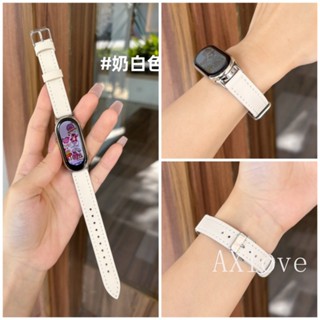Dây Da Cho Xiaomi Band 10 9 8 7 6 5 4 3 Dây Đeo Đồng Hồ Thoáng Khí Vòng Tay Cho Miband 9 8 NFC Dây Đeo Tay Không Có Đồng Hồ