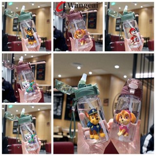  WANCGAI Anime Cốc Nước Chống Rò Rỉ Tuần Tra Cứu Hộ Chó Ống Hút Nước Ống Hút Uống Trực Tiếp Skye Everest 550ml Chai Ống Hút Trong Suốt Văn Phòng 