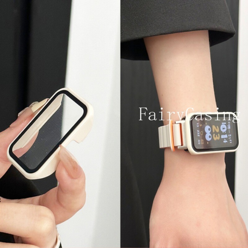 Ốp Lưng Cho Huawei Band 10 9 8 Kính Cường Lực Bảo Vệ Màn Hình PC Cứng Bảo Vệ Cản Cho Huawei Band 10 