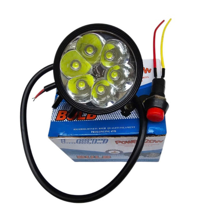 Đèn trợ sáng L4 - L6 Kèm 3 Chế Độ Sáng Bóng LED kèm Đủ Phụ Kiện Gắn Xe máy, xe điện (BL98)