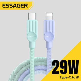 Essager PD 29W Cáp sạc nhanh USB-C sang L Dây đơn Cáp bện màu kép cho IP 13 14