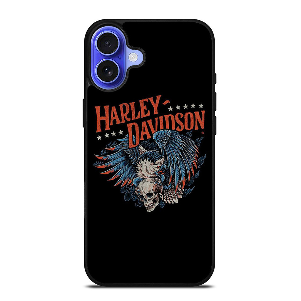 Ốp lưng Harley Davidson Logo Skull Eagle IPhone Vỏ IP 15 16 Pro Max Plus X XR