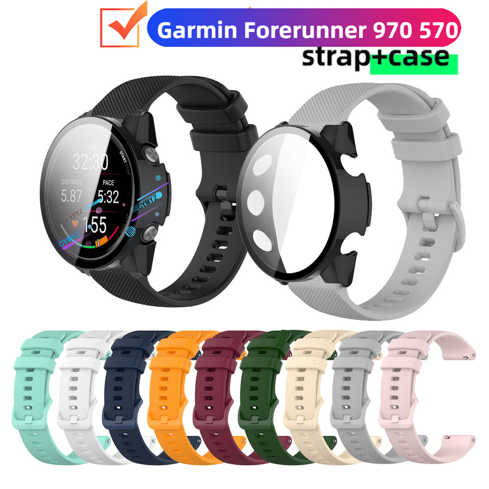 Garmin Forerunner 970 570 Dây đeo silicon Dây đeo cổ tay thể thao Garmin Forerunner 970 570 Vỏ bảo v