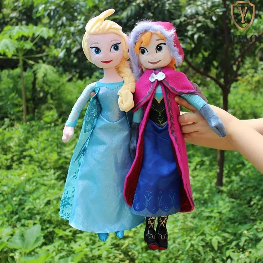 YITAQI Anna Elsa Búp Bê Frozen Sang Trọng Đồ Chơi Hoạt Hình 40 / 50CM Đồ Chơi Búp Bê Elsa