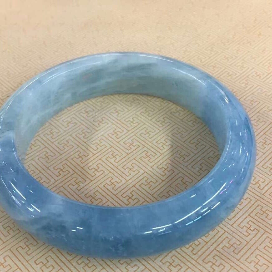 Vòng tay Aquamarine tự nhiên Trung Quốc Retro Aquamarine Vòng tay Trang sức