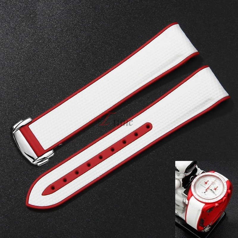 Dây Đeo Đồng Hồ Thể Thao Bằng Cao Su Silicone 20mm Seamaster 300 AT150