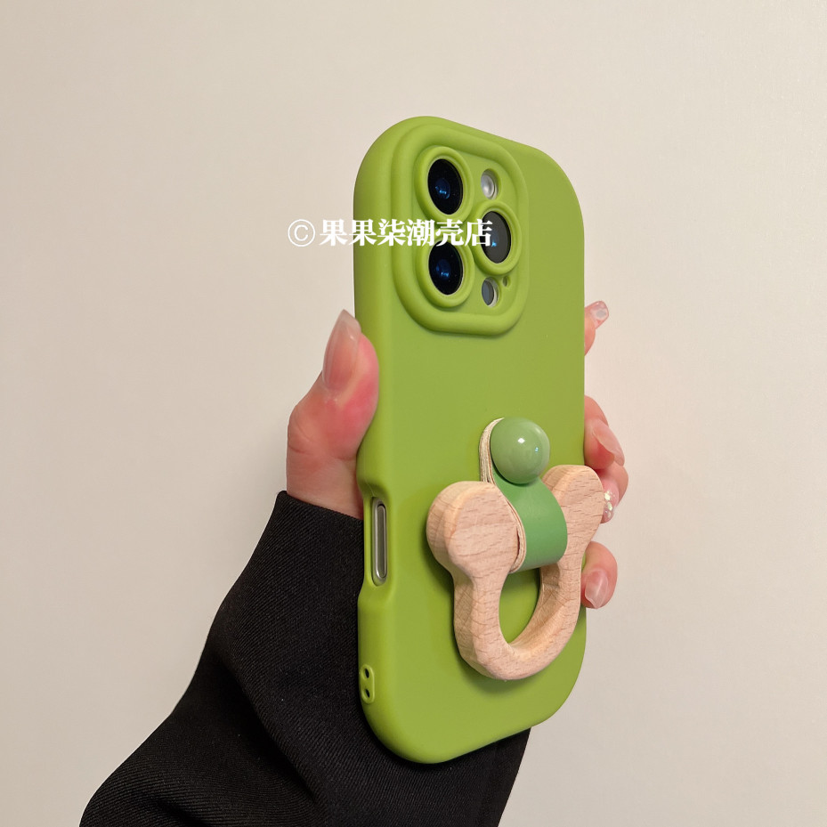 Giá đỡ nhẫn màu xanh tươi Tương thích với iPhone 16 Pro Max Ốp lưng Apple 15 New 14 Full Coverage 13