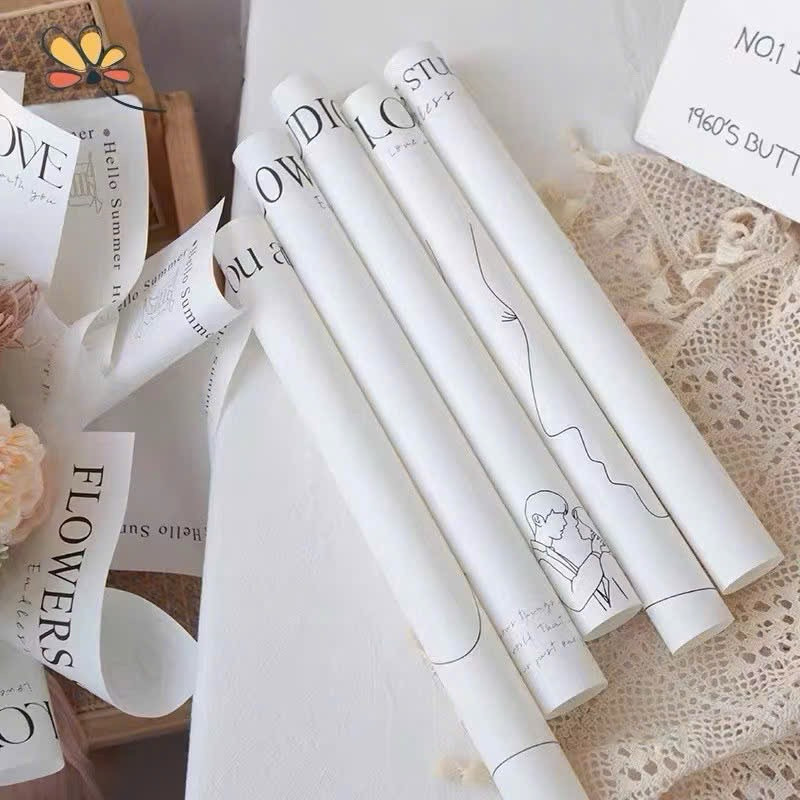 Tập 20 giấy gói hoa chữ LOVE studio khổ 30*40cm_hn