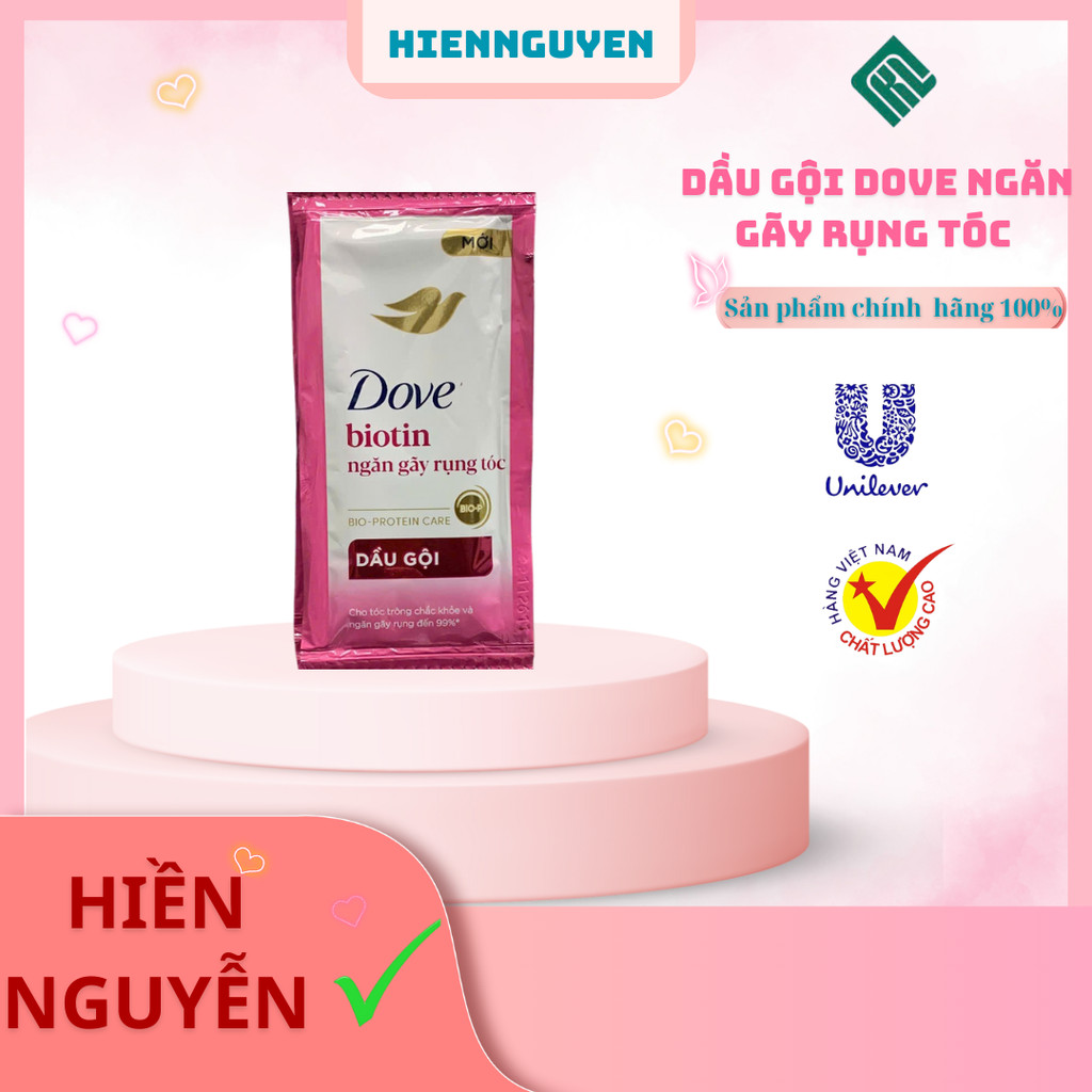 Dầu gội Dove Ngăn Gãy Rụng Tóc gói 6g (1 dây 10 gói)