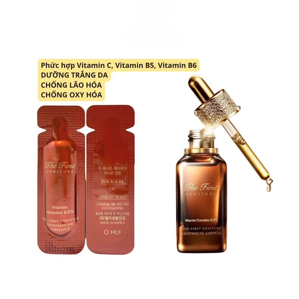 10 Ống Tinh Chất Làm Trắng Da Và Chống Lão Hóa Ohui The First Vitamin Complex 8.0% 1ml