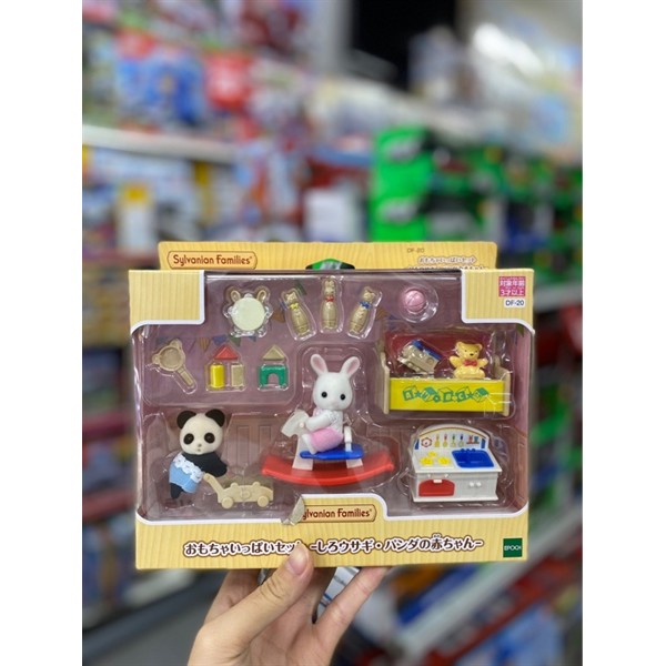 Đồ chơi DF-20 Doll and Furniture Set White Rabbit and Baby Panda