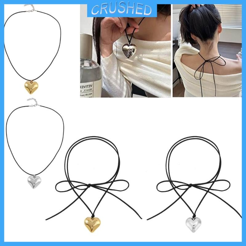 Crush Vòng Cổ Choker Dành Cho Nữ Teen Bé Gái Trang Sức Y2k Tình Yêu-Heart Buộc Xương Đòn