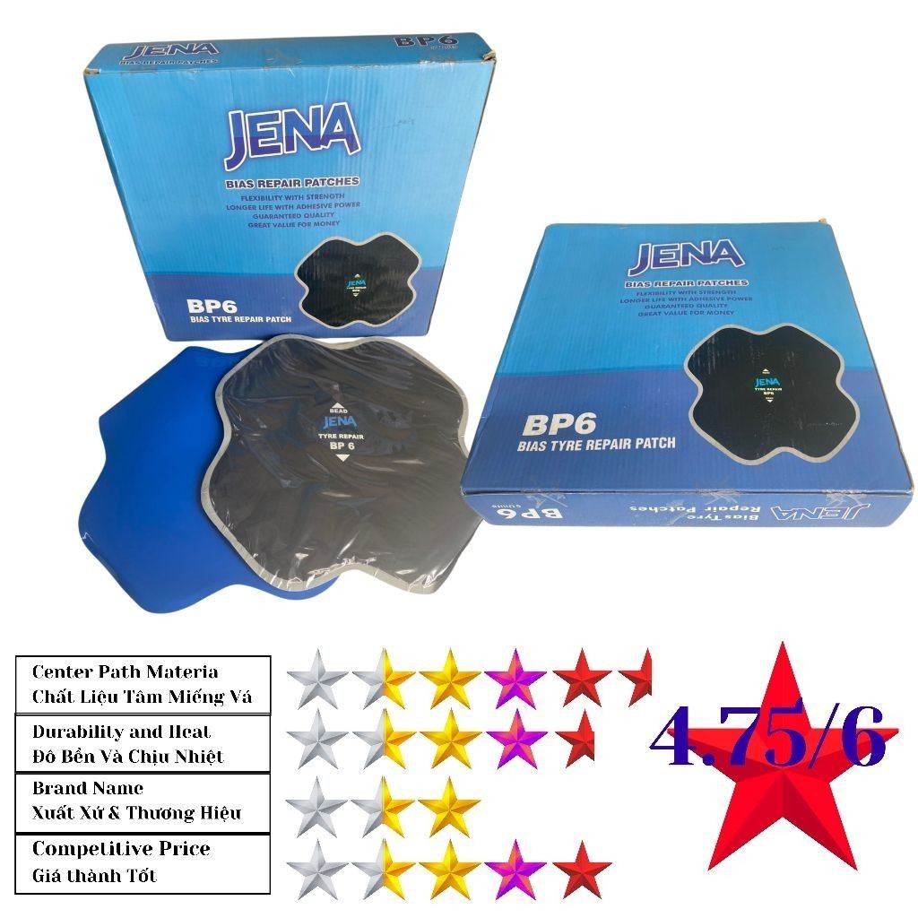 Miếng Vá Jena BP6, Ø 240mm, Có Bố Trong, Hộp 5 Miếng