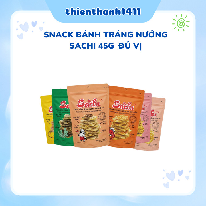 [Xả date tháng 2/26] Bánh tráng nướng Sachi Vị Gà Cay/Vị bò cay/Vị phô mai/vị tôm nướng/vị mực nướng