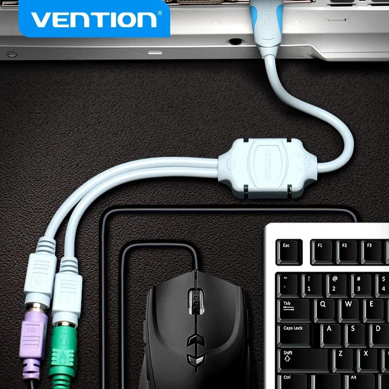 Cáp chuyển đổi Vention USB sang PS2 USB Male sang PS / 2 Female Adapter Cáp nối dài USB