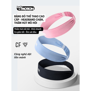  Băng Đô Thể Thao Nữ Cao Cấp - Headband Ngăn mô hôi Co giãn 4 chiều dùng cho Yoga Aerobic Gym Chạy bộ Pickleball 
