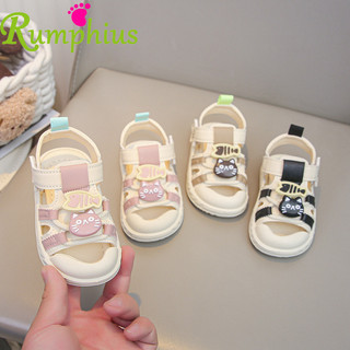 Rumphius Hoạt Hình Da Mèo Chống Va Chạm Sandal Cho Bé Gái Bé Trai Cá Đáng Yêu Chống Trơn Trượt Đế Mềm Giày Trẻ Em Size 18-26