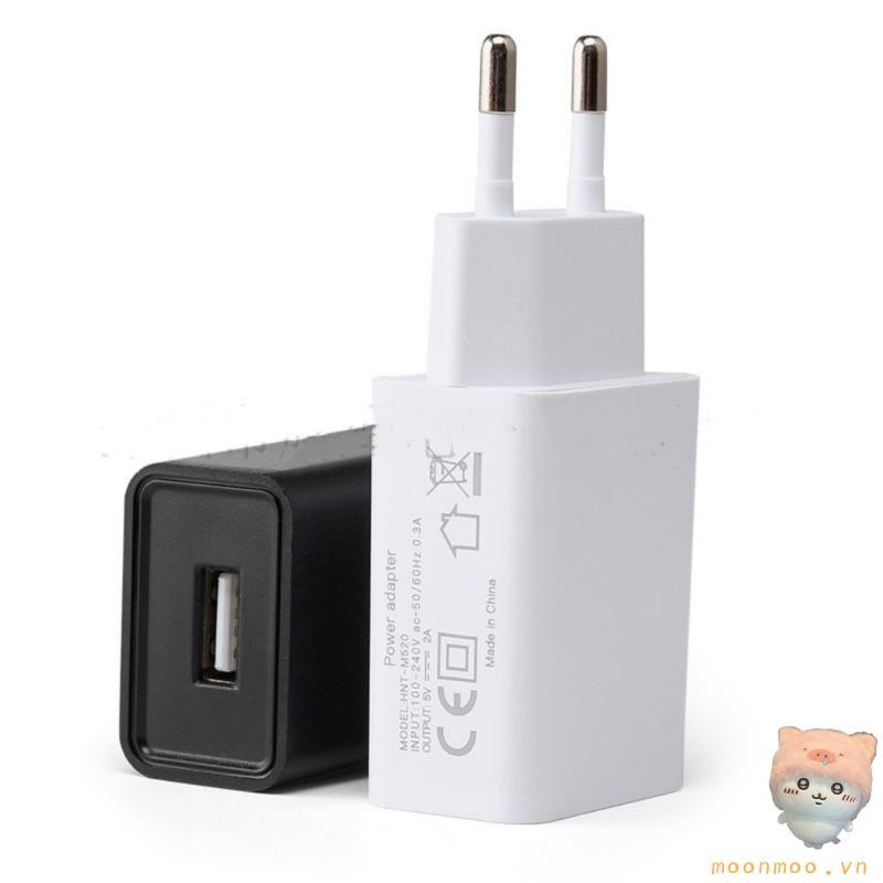 European Charger Adapter 5V 2A Charging Head for Smartphones Devices AC100-240V