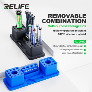 Hộp lưu trữ vật liệu silicon đa chức năng RELLIFE RL-001K để sắp xếp các bộ phận sửa chữa và các công cụ thu thập phân loại đơn giản