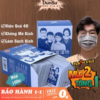 Khăn lau kính nano chống bám hơi nước giấy lau kính cận chuyên dụng chống mờ hơi sương hộp 100 miếng TDG
