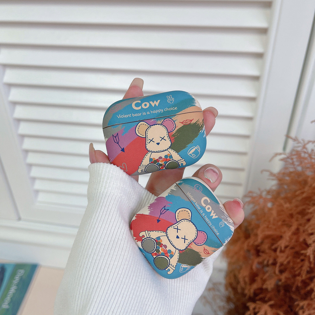 GOOJODOQ Dành Cho GOOOJODOQ J201 J206 Vỏ Tai Nghe Cá Tính Chống Rơi Họa Tiết Gấu Bạo Lực