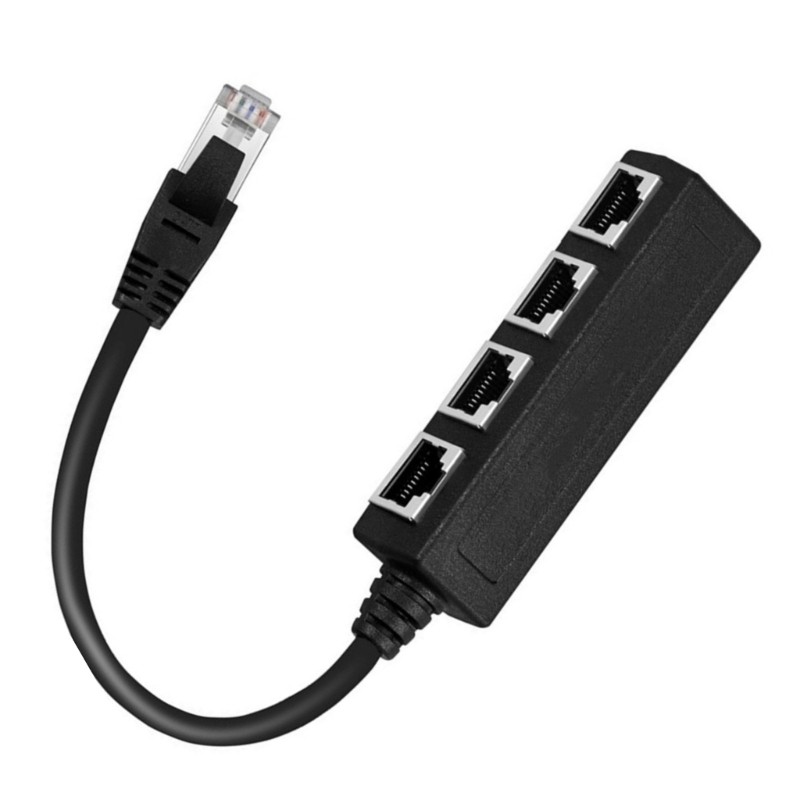 Cáp chia mạng BTF RJ45 1 Bộ chia cáp Ethernet RJ45 đực đến 4 cái