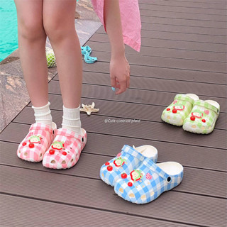 XIXITIAO Dép Mùa Hè Nữ Dép Dép Sinh Viên Hoạt Hình Dễ Thương Ngoài Trời Giày Sandal Đi Biển