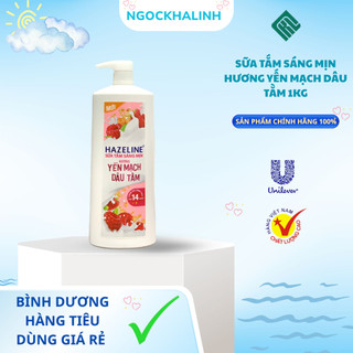  Sữa tắm HAZELINE yến mạch dâu tằm chai 1kg 