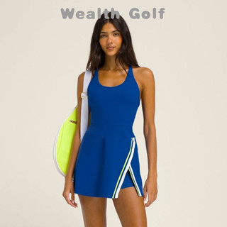 Váy Tennis Nữ Cầu Lông Thể Thao Chạy Nhanh Khô Slim-Fit Có Miếng Lót Ngực Màu Tương Phản Bộ Đồ Chơi Golf Chống @