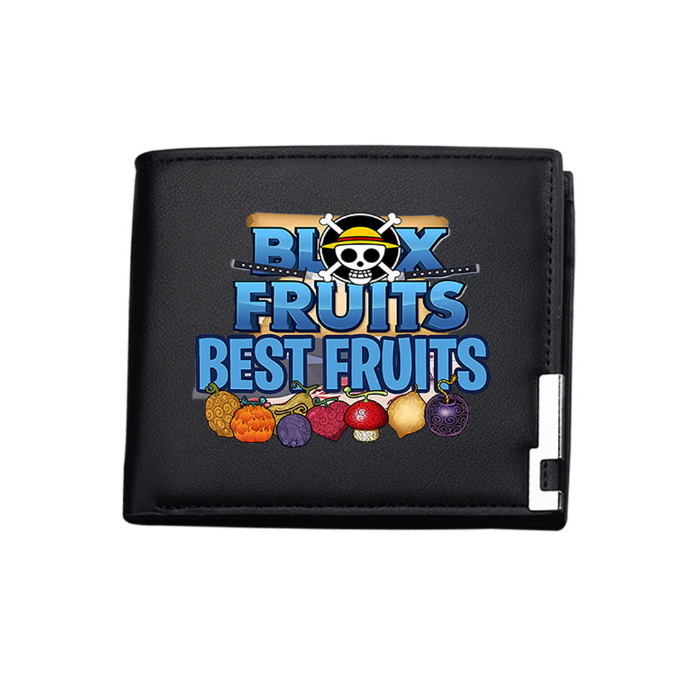 Kitsune Fruit Blox Ví Gas Sinh Viên Ví Gấp Nửa Nam Nữ Ví Ngắn Túi Đựng Thẻ Zero Ví