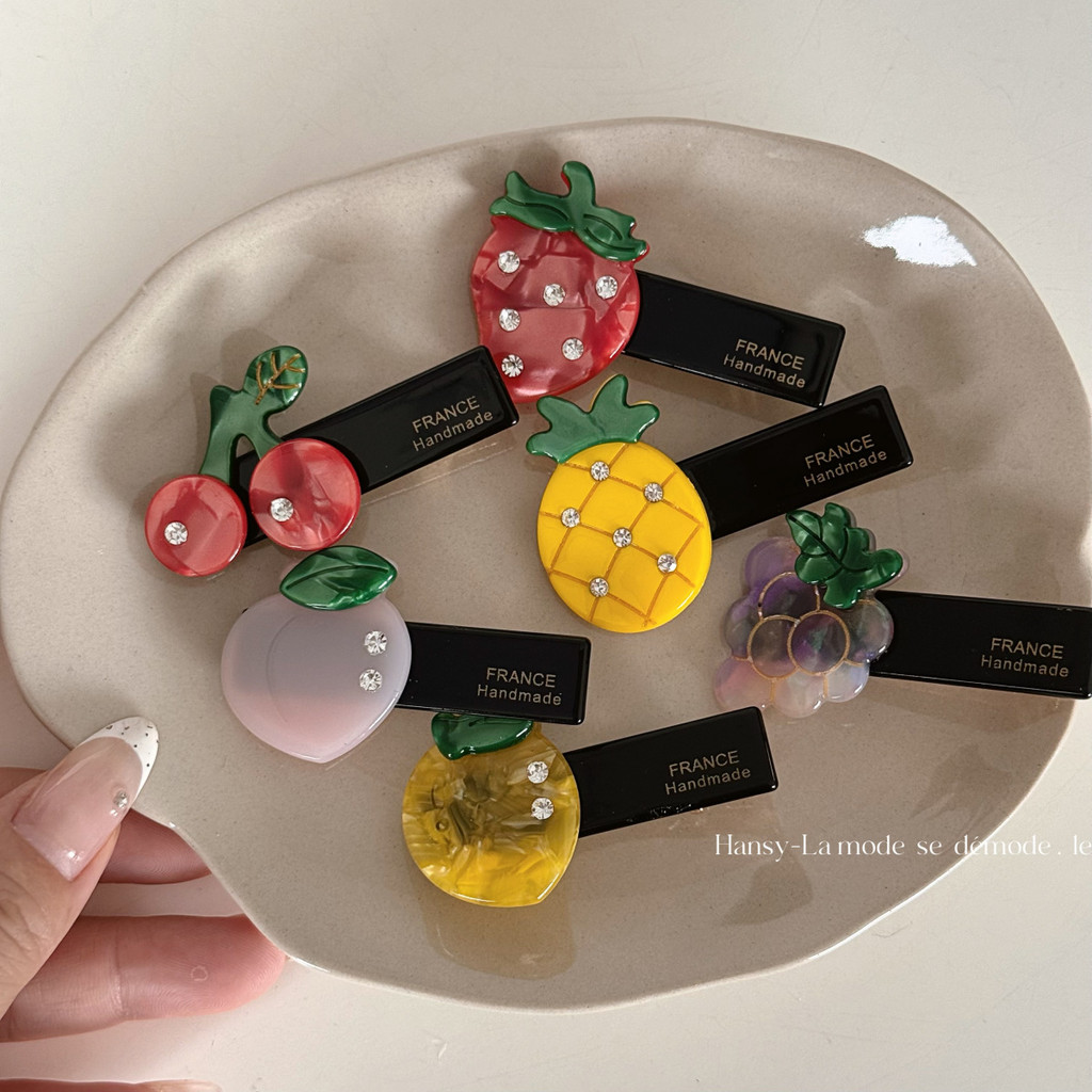 Kẹp tóc nữ Bangs Acetate Kẹp tóc trái cây