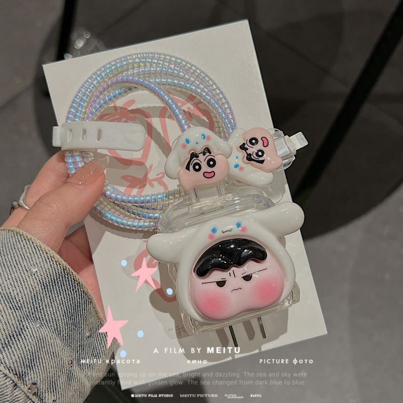 Cinnamoroll VIVO V40 Bộ Bảo Vệ Sạc 80W Vỏ Sạc Cáp USB Loại C Winder Hoạt Hình Dễ Thương 66W 80W 120W