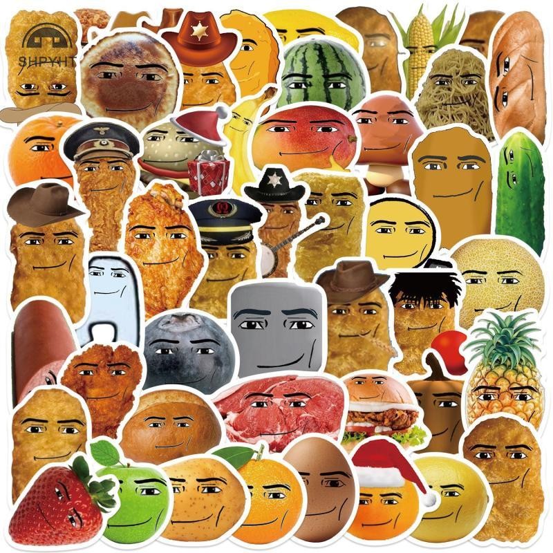 [SHPYHT] 58 Cái Gà Nugget Meme DIY Dán Thêu Sò Điện Thoại Hành Lý Ván Trượt Đề Can Chống Thấm Nước D
