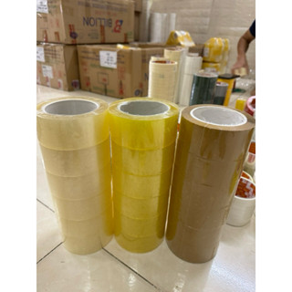  sale 35% 1 cây 6 cuộn băng keo đóng gói trong đục vàng chanh 300g 