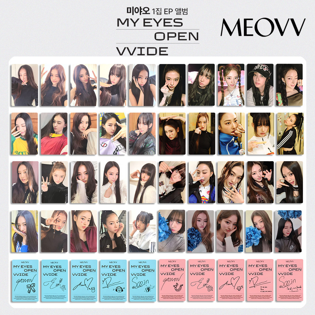 4-5 chiếc MEOVV MY EYES OPEN VVIDE Mini Album Photocards DROP TOP 3.0 KTOWN4U show champion SHOWCASE