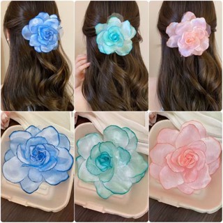 Haimeikang Mô Phỏng Hoa Hồng Lụa Hoa Vải Kẹp Tóc Thanh Lịch Cho Nữ - Phụ Kiện Tóc Updo Duckbeak